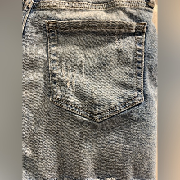 JUST USA distress fray cut off denim shorts women’s size size 10 LARGE - Picture 5 of 15